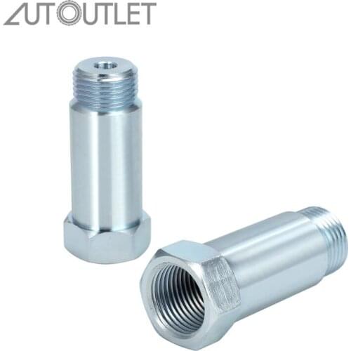 AUTOUTLET For 2pcs Universal O2 Oxygen Sensor Extension Spacer Exhaust System M18 x 1.5 Thread