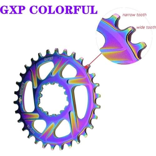 Free delivery bicycle chainring rainbow 32 34 36 38t narrow width bicycle chainring for GXP XX1 XO CNC AL7075 crankset bicycle