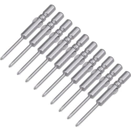 Uxcell 10 Pcs 4mm Shank 40mm Length 1.6mm Phillips PH00 Magnetic S2 Screwdriver Bits