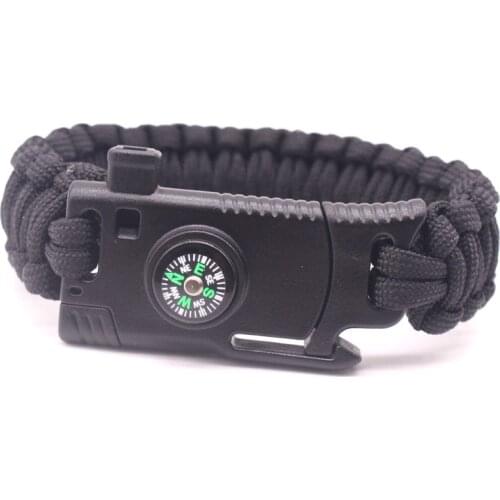 Survival Bracelets Jewelry For Men Outdoor Multi-function Emergency Rescue Bracelet Man Charm Knife Umbrella Rope Chain Bracelet