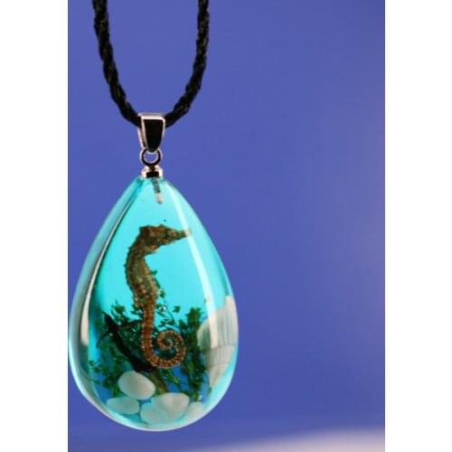 1Pcs Seahorse Charms Keyring Jewelry Summer Gift seahorse Pendant Necklace
