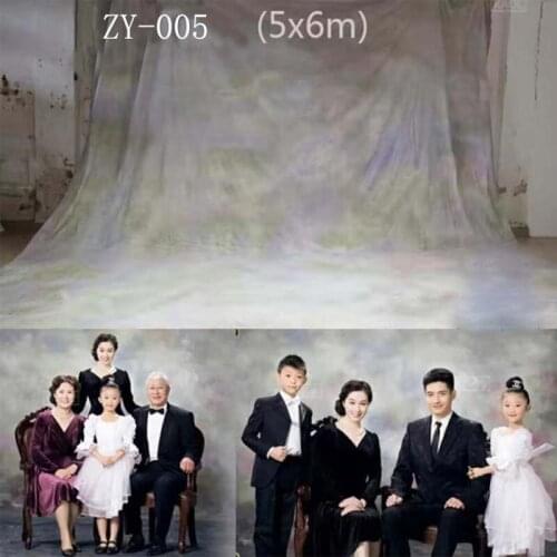 DAWNKNOW 5x6M Large Size Pro Tie-Dyed Muslin Cotton Photography Background Backdrop Family Group Wedding Photocall Photo Studio