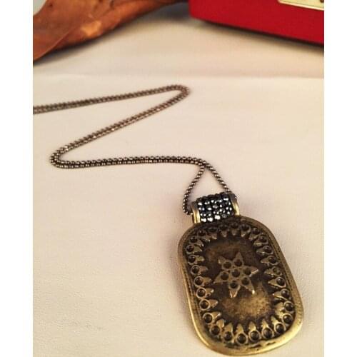 Dr Stone Women Antique Yellow Plated Zinc Alloy Necklace Z121AR391 249836930