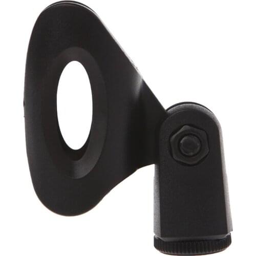 Flexible Microphone Mic Stand Accessory Plastic Clamp Clip Holder Mount Black X3UB