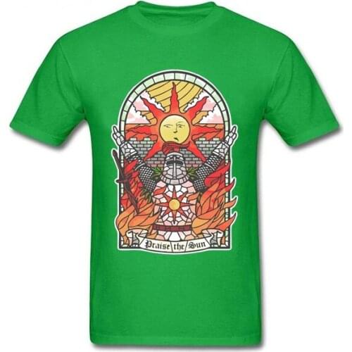 Homme topstees Dark Souls III Church of the Sun t shirts Praise the Sun Men T-shirt mens Tshirt youth Skateboard streetwear