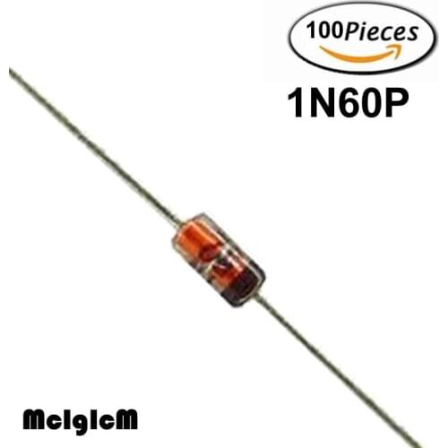 MCIGICM 100PCS 1N60 1N60P Schottky Germanium Diode TV Radio FM Detection