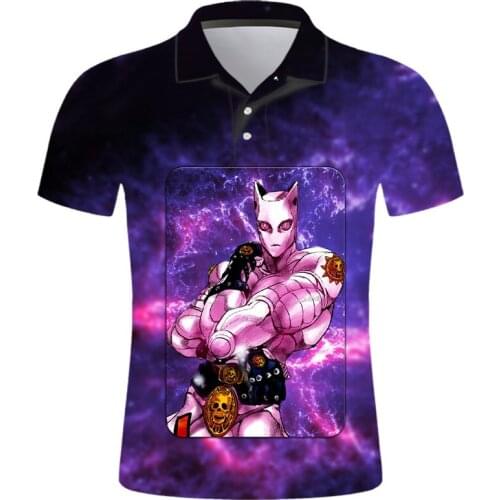 Summer Polo Homme Jojo Bizarre Adventure 3D Printed Polo Shirt Men Fashion Streetwear Casual Hombres Harajuku Short Sleeve Ropa