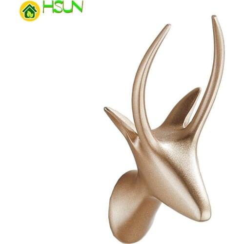 Deer Head Wall Hook Towel Hooks Shower Black Bathroom Hook Gold Coat Hook Robe Hook Hat Hook Hanger White Chrome