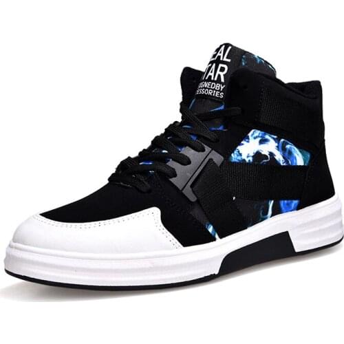 Spring and autumn new fashion camouflage high-top lace-up shoes sneakers trend all-match casual shoes student hip-hop shoes men