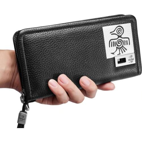 Orabird Long Women Wallet 100% Real Genuine Leather Money Bag Day Clutch Bags Card Holders Standard Fashion Ladies Phone Purses