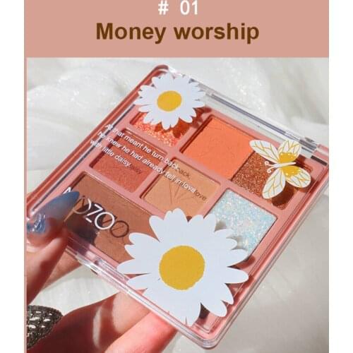 8-color Matte Eyeshadow Palette Glitter Pearly Long Lasting Oil Control Natural Waterproof Makeup Eyeshadow TSLM1