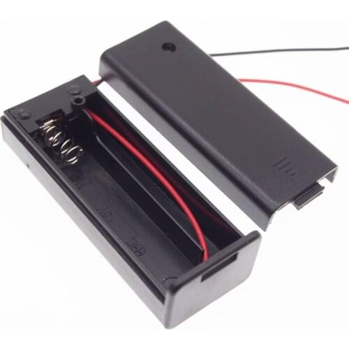 MasterFire 20pcs/lot 1 X 1.5V AA Plastic Battery Holder Connector Batteries Storage Box Case ON/OFF Switch With Lead Wire