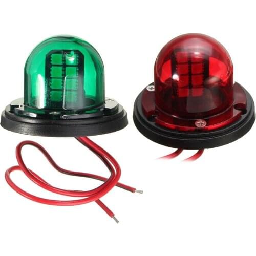 Durable Marine Signal Light 12V LED Navigation Light Boat Yacht Sailing Lamp Home Garden Green Red LED Light
