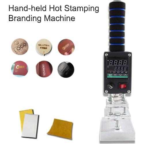 Handheld Logo Hot Stamping Printing Machine Trademark Embosser Leather Wood Bread Branding Embossing Machine