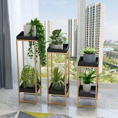 Nordic Metal Wood Plant Stand Flower Pot Rack Indoor Plant Stand Office Balcony Decoration Scindapsus Display Stand Flower Rack