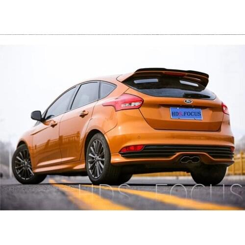 For Ford Focus ST MK3 spoiler ABS Plastic gloss black Color Rear Roof Spoiler Wing Trunk Lip Boot Cover Car Styling