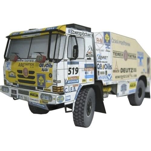 Takar Puma Evo 4x4 Truck 1:53 Dakar Rally Folding Cutting Mini 3D Paper Model Papercraft DIY Adult Handmade Craft Toys ZX-042