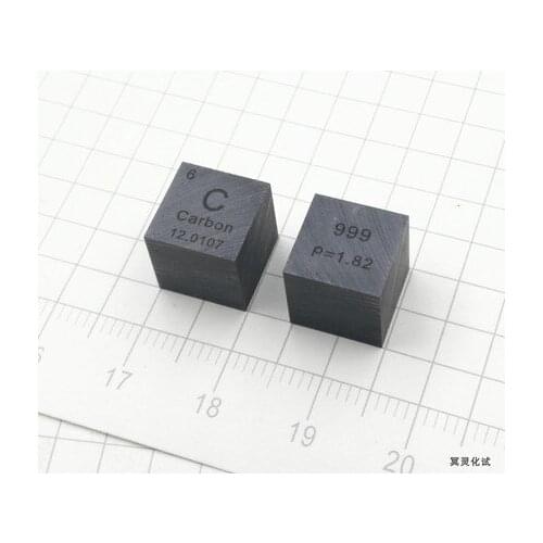 Carbon Periodic Phenotype Cube, Side Length 10mm, Weight About 1.79g C Greater than or Equal to 99.9