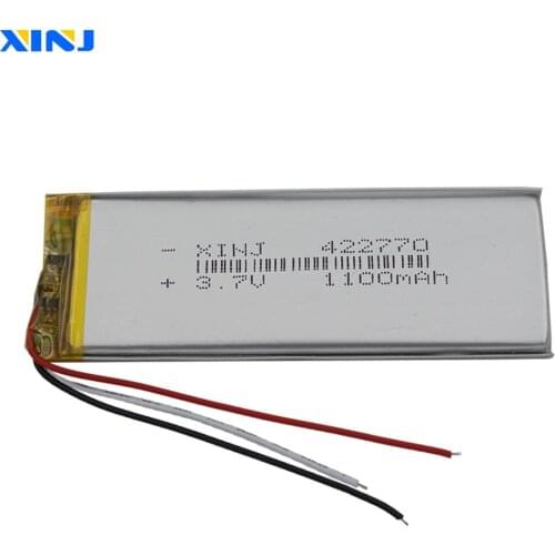 XINJ 3.7V 1100mAh 3wires for thermistor Lithium Polymer Li-Po Battery Li ion 422770 For Phone E-book PDA MID ipod Portable DVD