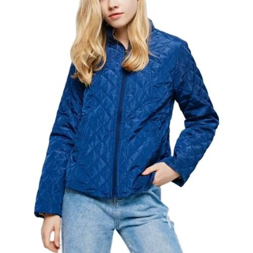 2021 Women Autumn Winter Casual Argyle Light Thin Warm Parkas Jackets Female Vintage Windbreaker Faux Fur Outerwear Overcoats