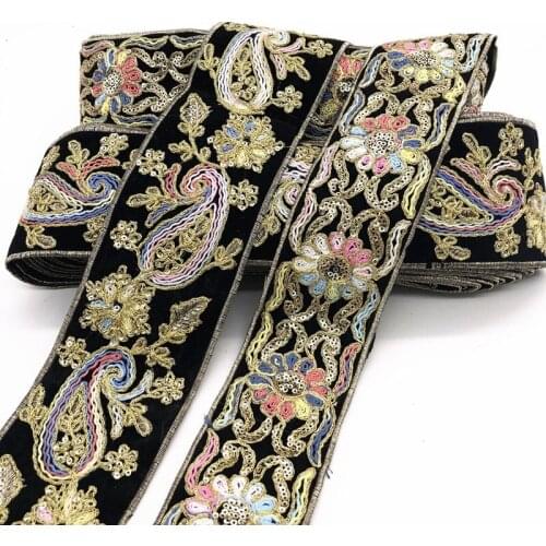 1 Yards Lace Ribbon Embroidery Lace Trims DIY Handmade Sewing Dress Bag Clothes Supplies Decoration Crafts