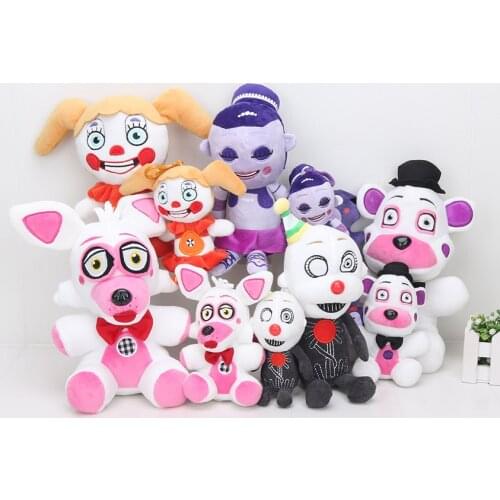 15cm/25cm FNAF Plush Toys Funtime Freddy foxy Circus Baby Ennard Sister Location keychain pendant doll