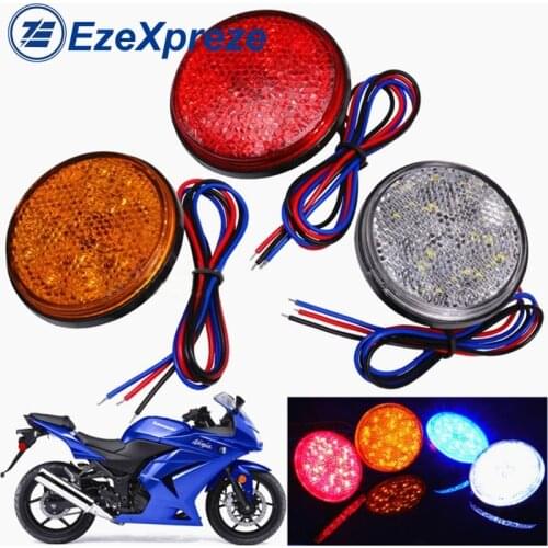 3 colors circular 24 SMD Car Round Tail Lights Turn Singal Light ATV LED Reflectors Truck Side Warning Lights for Universal moto