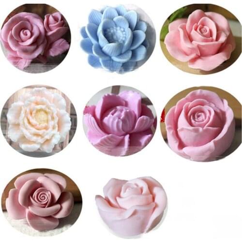 3d Flower Silicone Molds For Soap Candle Mold Clay Mould