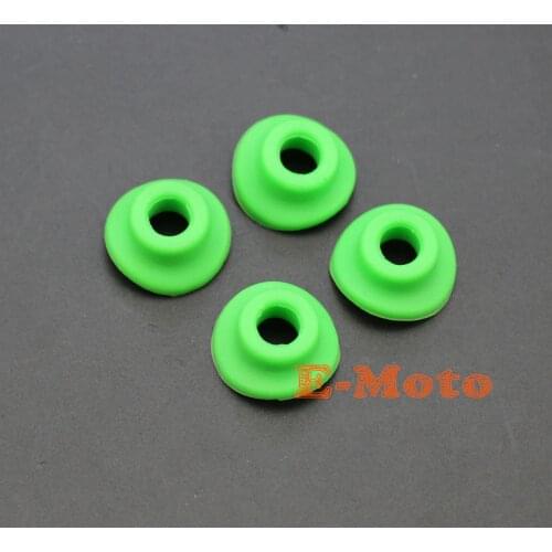 4Pcs GREEN Silicone Tyre Valve Cap Seal Gasket Washer For Kawasaki Suzuki BMW Motorcycle Motocross FREE SHIPPING