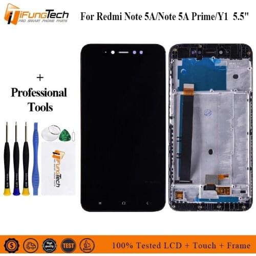 5.5" New LCD For Xiaomi Redmi Note 5A Prime Display Touch Screen With Frame For Redmi Note 5A Prime Digitizer Assembly +Tested
