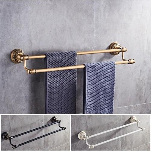 Antique/Black/W Towel Bars Bathroom Wall Mounted Towel Rod Holder Wholesale and Retail Bathroom Accessory