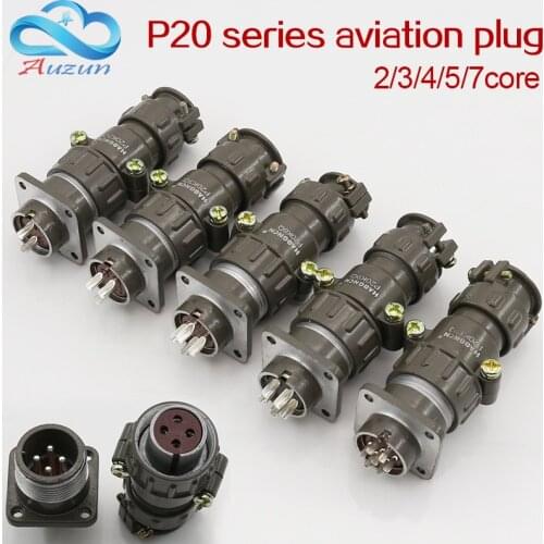 Aviation plug socket round connector P20 series 2.3.4.5.7core diameter 20MM aviation plug