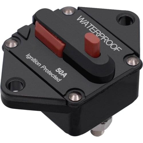50 60 70 80 90 100 150A Circuit Breaker Fuse Inverter Manual Reset Button Auto Truck RV Marine Trailer Waterproof 12-48V