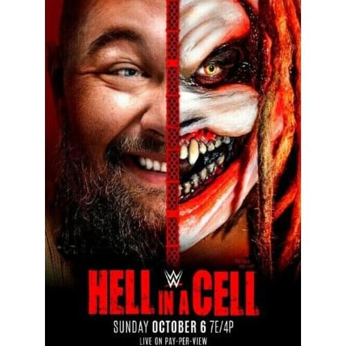 Hell In A Cell 2019 Wrestling Event Silk Fabric Wall Poster Art Decor Sticker Bright