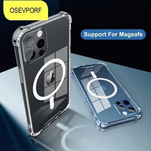 Card Bag For Magsafe Magnetic Cover Fashion Wallet Card Holder Case For iPhone 12 Pro Max 12 Mini 11 X XS Luxury Clear Capinhas