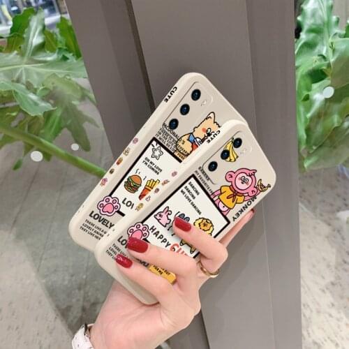Colorful Cute Animal Phone Case For Huawei P40 P40Lite P30 P20 Mate 40 40Pro 30 20 Pro Lite P Smart 2021 Y7a Silicone Cover