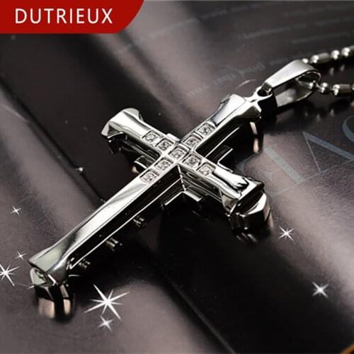 DUTRIEUX Car Decoration Crystal Cross Lucky Pendant Car Rearview Mirror Pendant Car Interior Decoration Accessories Interior