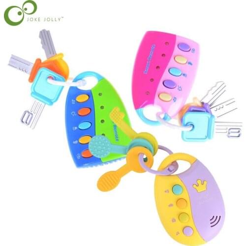 Play Educational Toys For Children Baby Music Toys Baby Toy Musical Car Key Vocal Smart Remote Car Voices Pretend WYW