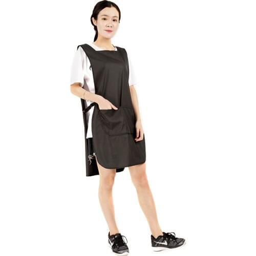 Double Side Hair Salon Working Apron With Tool Pocket Recommend Anti Dust Hairdresser Gown Cape For Hairdressing Household Apron