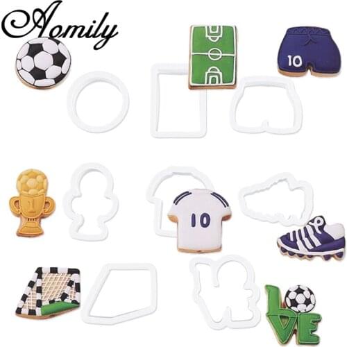 Aomily Football and Doctorial Hat Graduation Series Shaped Cookies Cutter Chocolates Cake Pastry DIY Mould Kitchen Baking Tools