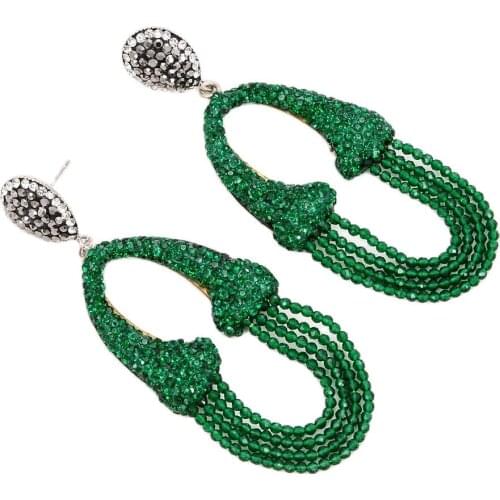GG Jewelry Round CZ Paved Green Agate Green Macarsite Stud Earrings