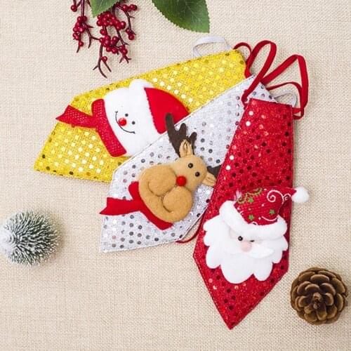 2021 Creative Christmas Bow Tie Christmas Tie New Year Tie Party Accessories Decoration Children Gift Adjustable Bow Tie