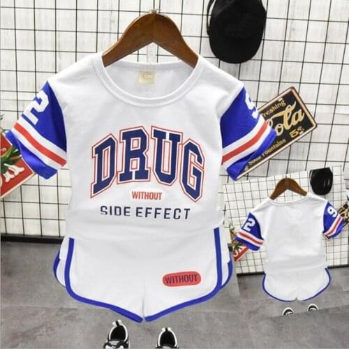 Summer Kids Boys Clothes Sets Baby Sports Set High Qulity Short T shirt + pants Toddler Boy Clothing Casual Kids Outfits 2-7Y