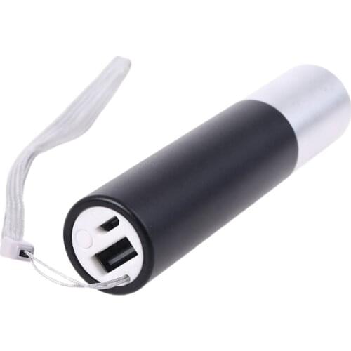 Metal DIY 1x 18650 Battery Power Bank Kit with LED 3-mode Flashlight USB Charger Power Supply for Smart Phone Mobile Phone