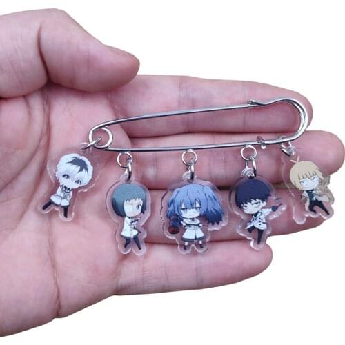 Cute Hot Acrylic Anime Cartoon Tokyo Ghoul Brooch Overcoat Bag Badge Classic Women Unique Girl Student Pupil Birthday Gift