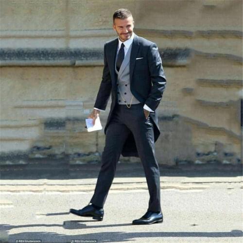 Blazer Masculino Mens Suits (Jacket+Pants+vest) Tailored Wedding For Man Slim Fit Blazer 3 Piece Masculino Large Dress For Best