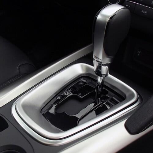 For Renault Kadjar 2015 2016 2017 2018 on Car Gear Shifter Panel CoversAuto Accessories Decoration Trim Frame Chrome Car-Styling