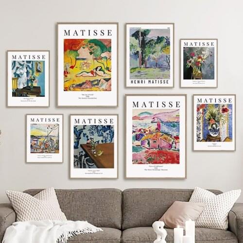 Matisse Girl Flower House Forest Wall Art Canvas Painting Nordic Posters And Prints Abstract Wall Pictures For Living Room Decor