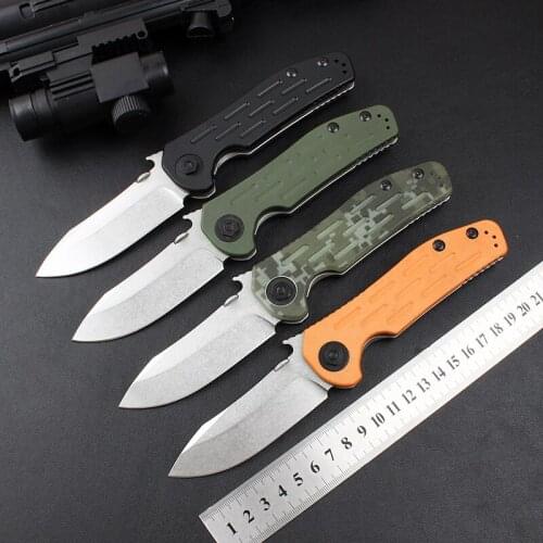 New 0630 9Cr18MoV blade G10 Steel handle Copper washer outdoor camp hunting survival pocket fruit folding knife EDC tool