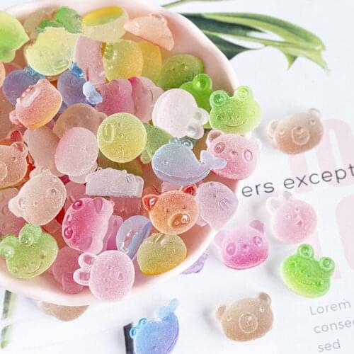 10pcs/lot Resin Animal Candy flatback Charm For DIY Hair Bow Scrapbooking Decoration Craft Charm